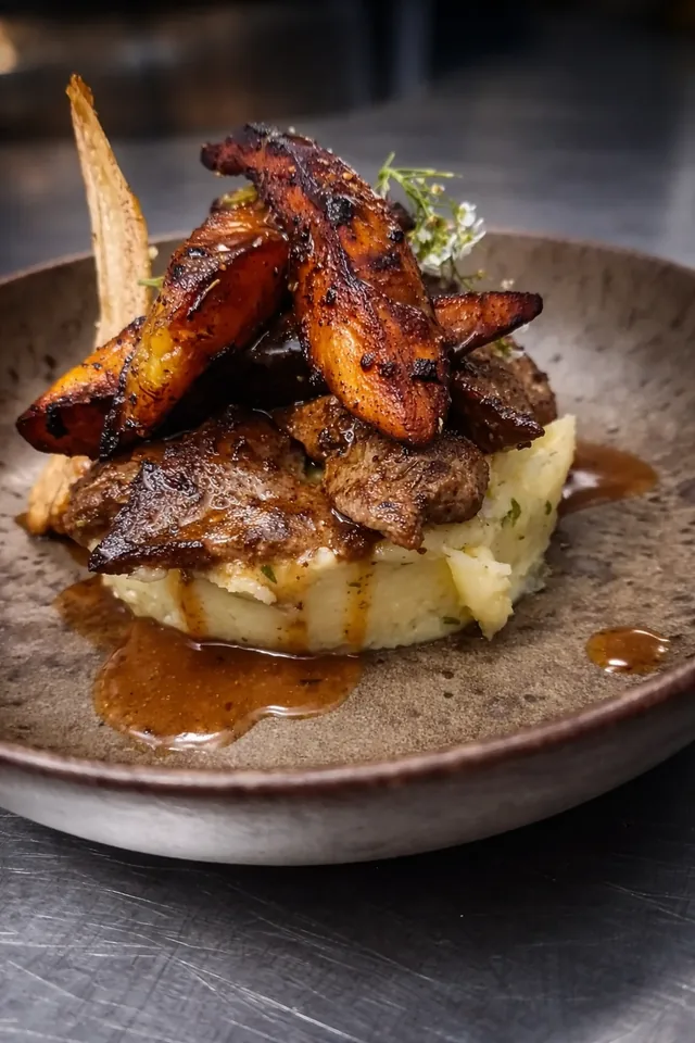 Plat bistronomique signature, Sainte-Marie